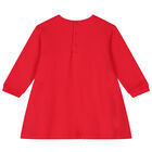 Baby Girls Red Logo Dress, 1, hi-res